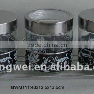 glass transparent jar used for food