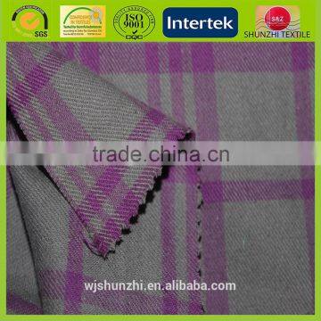 new factory price 100 cotton plaid yarn dyed shirt grey fabric for winter muffler / velvet scarf