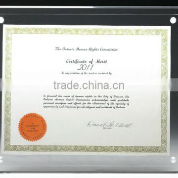 Clear Acrylic Document and Diploma Frames