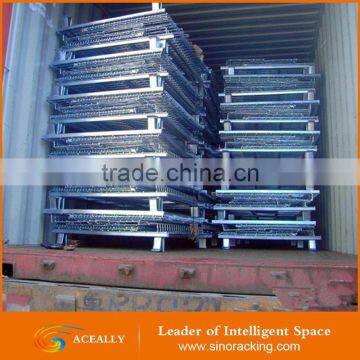 Aceally Wire mesh heavy duty steel collapsible cage pallet