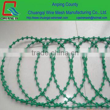 High safety Low Price razor barded wire / Hebei manufacturer BTO-22 Razor barbed wire /galvanized & PVC