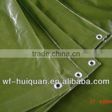 Green 10*10 pe woven pvc mesh tarpaulin