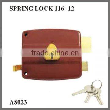 805 red door spring loaded lock