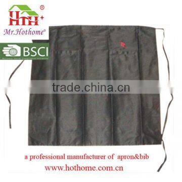 Black Waist / Bar Half Apron With Pocket /waist Apron With Big Logo photo-6