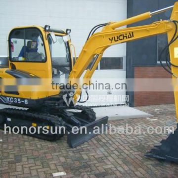 3.5 ton hydraulic mini rubber track crawler excavator