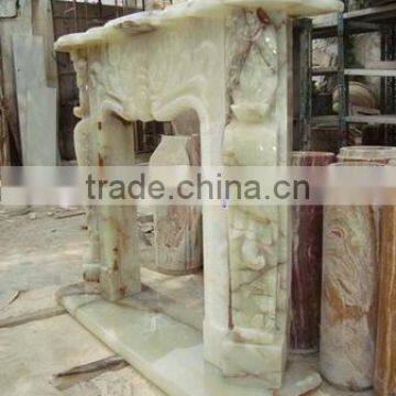 MODERN DESIGN LIGHT GREEN ONYX FIREPLACES photo-6