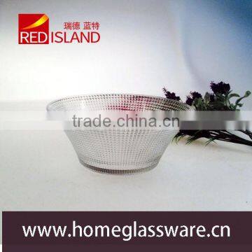 wholesale 2016 hotsale salad glass bowl, hight white Matrix type glass bowl