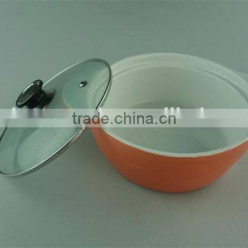Color Glazed Ceramic Soup Tureen With Glass Lid in Stock, Grade AB photo-3