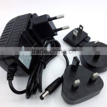 Interchangeable Mains Connectors switching power supply 12V 2A ac adapter