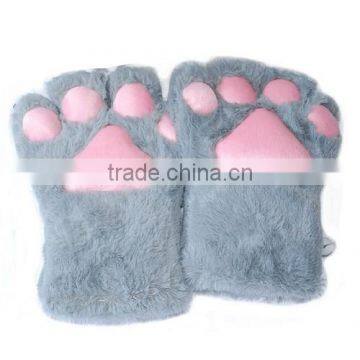 Anime Cosplay Party Costume Cute Cat Bear Plush Paw Claw Gloves photo-5