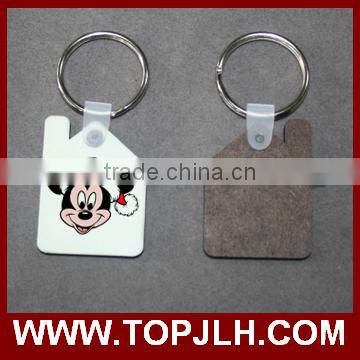 Promotional Decorative Gift MDF House shape keychain personalized Sublimation