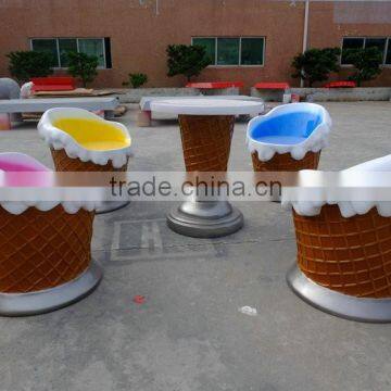 Ice cream table and chair for hotel or bar