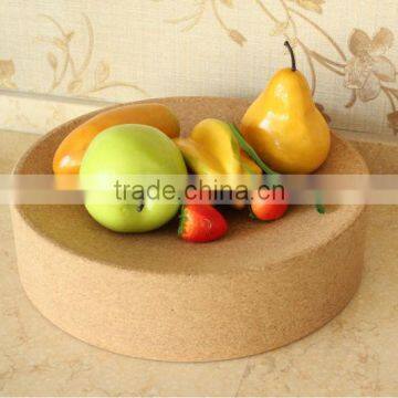 High quality 3D cork mat kitchen cork fruit plate