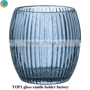 Factory ball shape crystal glass candle holder