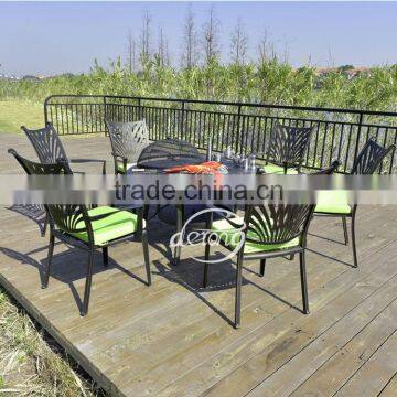 Garden cheap aluminum casting BBQ dining set furniture for sale