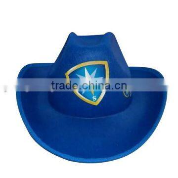 China cheap blue orange custom gentleman dad fitted wool felt cowboy hat wholesale print logo on sale