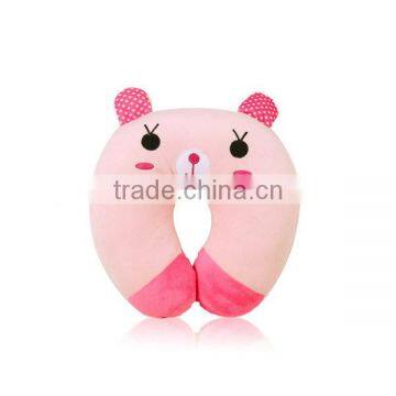 2017 new products cute pink rabbit custom cushion sleeping anti wrinkle cotton u neck pillow for promotional gifts