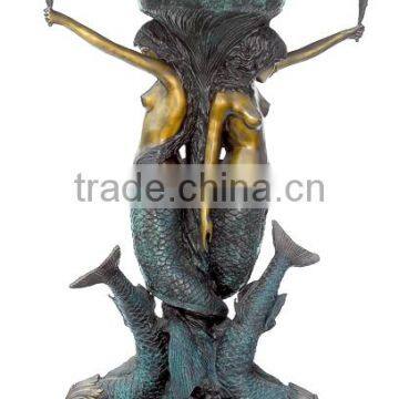 2015 Modern Garden Decoration Bronze Mermaid Water Fountains for Sale photo-3