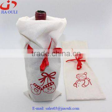 white wine bottle bag for christmas gift decoration