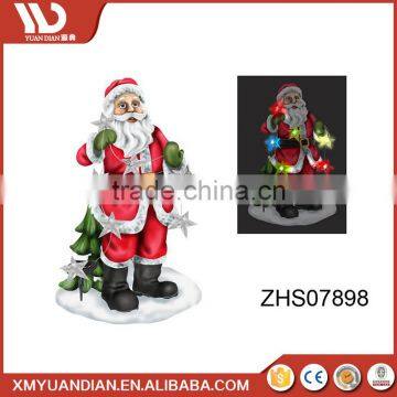 Home Decor Wholesale Craft Supplies Santa Led String Light Resin Christmas Ornaments photo-2