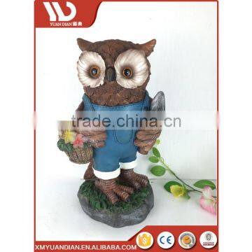 Made In China Art Work Owl Resin Craft Outdoor Light Solar Lighting photo-4