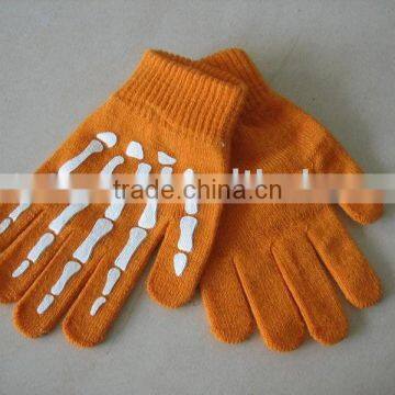 skeleton bones gloves