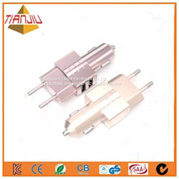 Двойной мини-авто-зарядчик USB 2 в 1 для стен и автомобиля wall and car