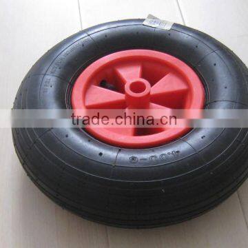 China 10 Inch Standard Manufacture Wheelbarrow Hand Cart Steel Rim Rubber Wheel