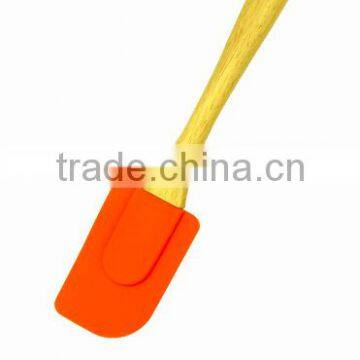 Silicone Dough Scraper Dough Spatula Wood Handle photo-5