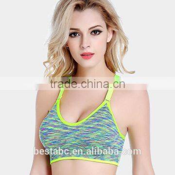 Women Cross Gym Fitness Pattern Seamless Sports Bra Made Yoga Bra photo-3