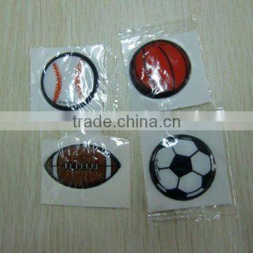 1.5" PUFF SPORTS BALL STICKERS