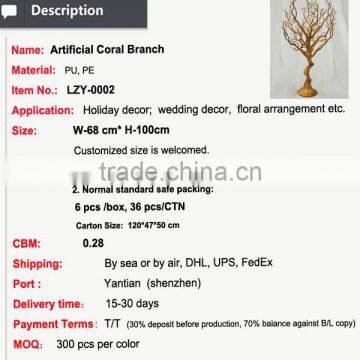 Golden Tree Christmas Tree for Wedding Decoration Dry Tree Branch for Jewelry Hanging photo-2