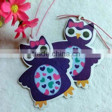 OEM bulk absorbing apple scent custom paper auto air fresheners used for car/home/hotel/closet/cabinet