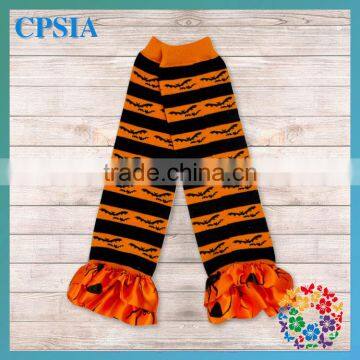 Stunning Orange Yellow and Black Deisgn Satin Ruffled Baby Leg Warmer 2015 New Arrivals