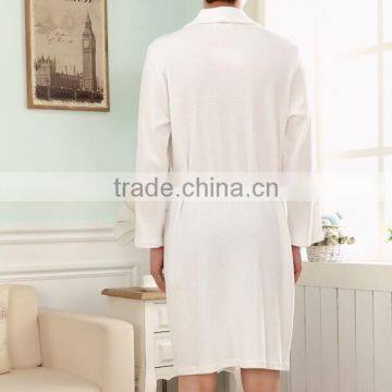 High Quality Couples Waffle Bathrobe,100 Cotton Bathrobe Foe Couple,white Waffle Ladies Dressing Gown photo-4