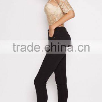 Fashion Women Clothes Mesh Lace Cropped Tops Summer Sexy Lady Tops photo-4