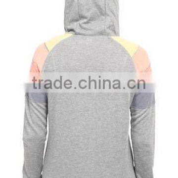 Regular Fit Hoodie Fashionable Blocked Stripes Shoulders Cut&sew Hoodies