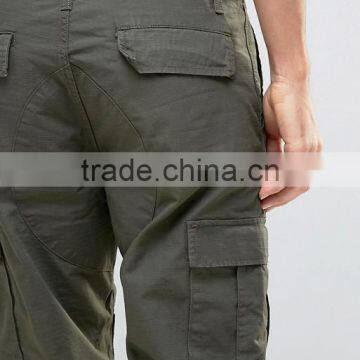 High Quality Best Price Custom Guangzhou Manufacturer OEM 100% Cotton Twill Breathable Functional Green Men's Cargo Work Pants photo-3