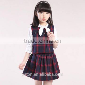 Girls Check Dress School Uniform Manufacturer Guangzhou China