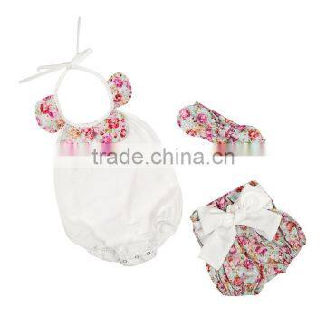 2017 NEW Summer Baby Romper set Children Cotton Shorts Outfits Boutique Childrens Clothes gift Sets