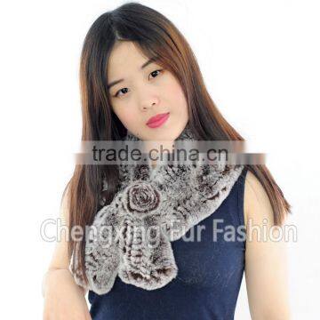 CX-S-92N Hot Selling Fashion Rex Rabbit Fur Lady Scarf photo-3