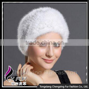CX-E-39A 2016 Winter Fashion Knit Mink Fur Head Band photo-3