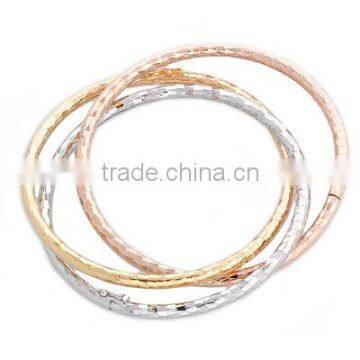 Three Tone Bangles, Gold Plated Bangle, Machine Cut Bangle, Fashionable Bangle, Jewelry Manufacturers photo-4