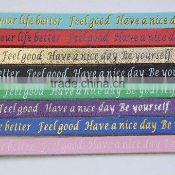 Wide Cuff Leather Bracelet Bangle With Letter Printing Custom Logo Print Leather Bracelet Cheap Promotion Leather Bracelet photo-3