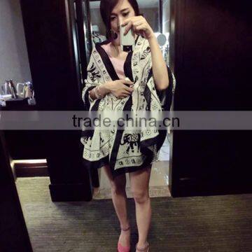 Long Style Spring 2017 Girl Scarf New Model Bohemia Wind Cotton Material Elephant Printed Pattern Women Muffler photo-4