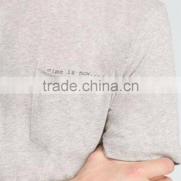 Mens Casual Polyester Blank t Shirt With Pocket photo-3