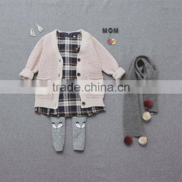 2016 Latest Cardigan Sweater Designs Kids Wool Handmade Sweater for Girls photo-3