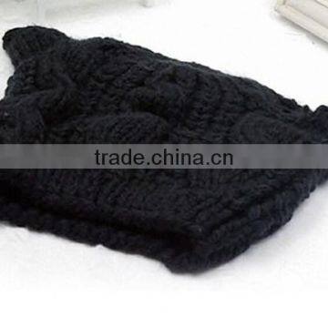 Funny Animal Shaped Women's Hat Cat Ear Knitted Hat photo-5