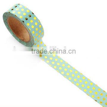 3 Patters Japan Washi Tape Gold Stamping Point Patterns Paper Tape 1.5cm*10m photo-4