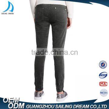 OEM Custom Made New Disign Baby Girls Jeans Pure Denim Skinny Zipper Kid Jean photo-3